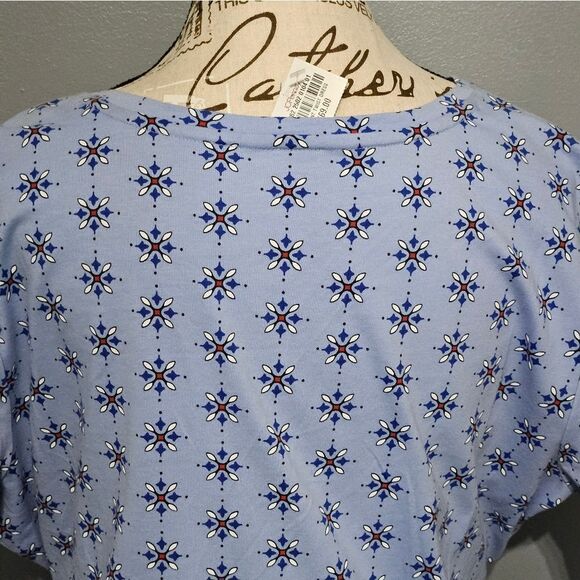 👗Liz Claiborne, midi dress. Light blue with all over print. NWT, Size XXL - Picture 8 of 8